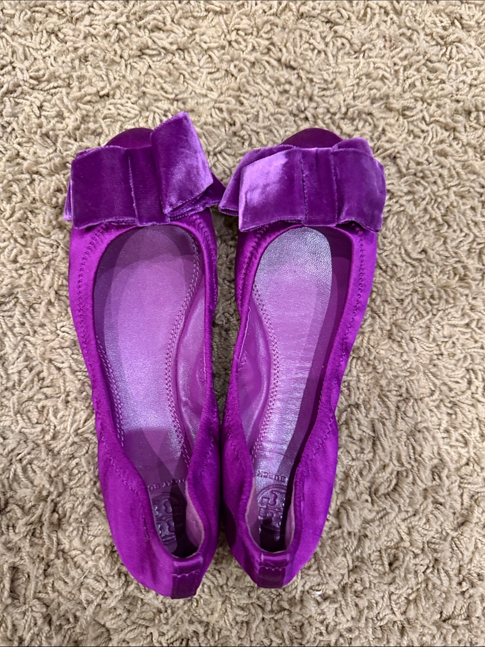 Tory Burch satin and velvet shoes